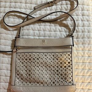 Kate Spade Cream Perforated Crossbody Bag